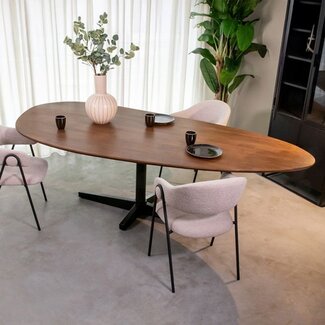 Label51 LABEL51 Eetkamertafel Rosie - Nature - Mangohout - 180x100 cm