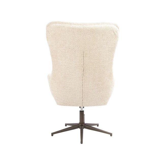 Label51 Draaifauteuil Cute + Hocker | Naturel Sweet | Brons Metaal