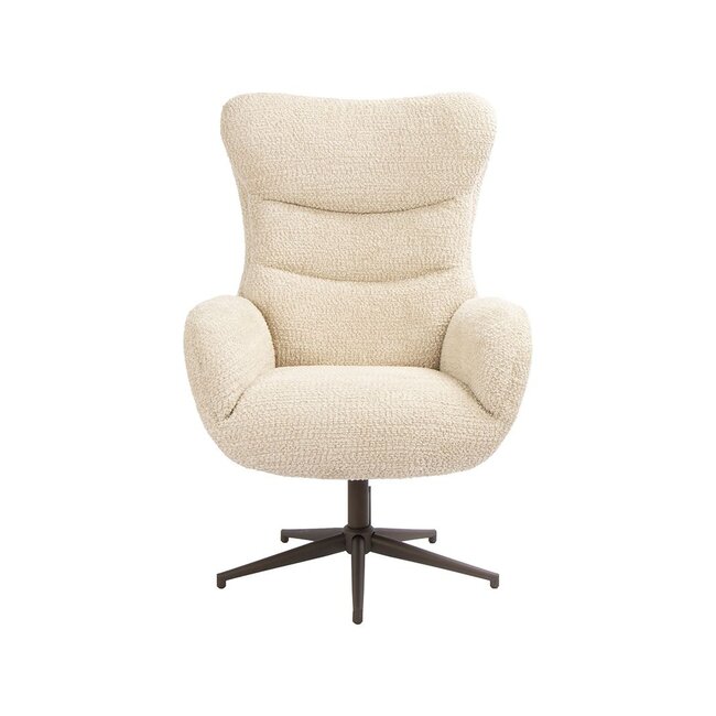 Label51 Draaifauteuil Cute + Hocker | Naturel Sweet | Brons Metaal