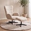 Label51 Draaifauteuil Cute + Hocker | Naturel Sweet | Brons Metaal
