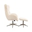Label51 Draaifauteuil Cute + Hocker | Naturel Sweet | Taupe Metaal