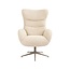 Label51 Draaifauteuil Cute + Hocker | Naturel Sweet | Taupe Metaal