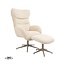 Label51 Draaifauteuil Cute + Hocker | Naturel Sweet | Taupe Metaal