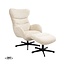 Label51 Draaifauteuil Cute + Hocker | Naturel Sweet | Zwart Metaal