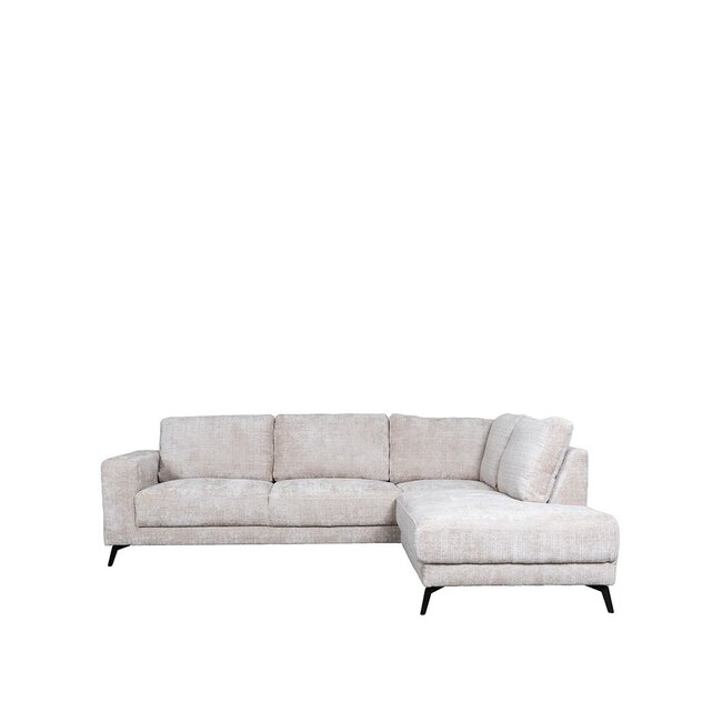 Label51 Hoekbank Luxor Rechts | Naturel Marbella | Zwart Metaal