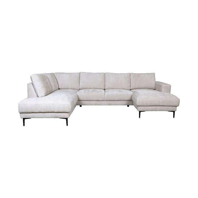 Label51 U bank Luxor Links | Naturel Marbella | Zwart Metaal