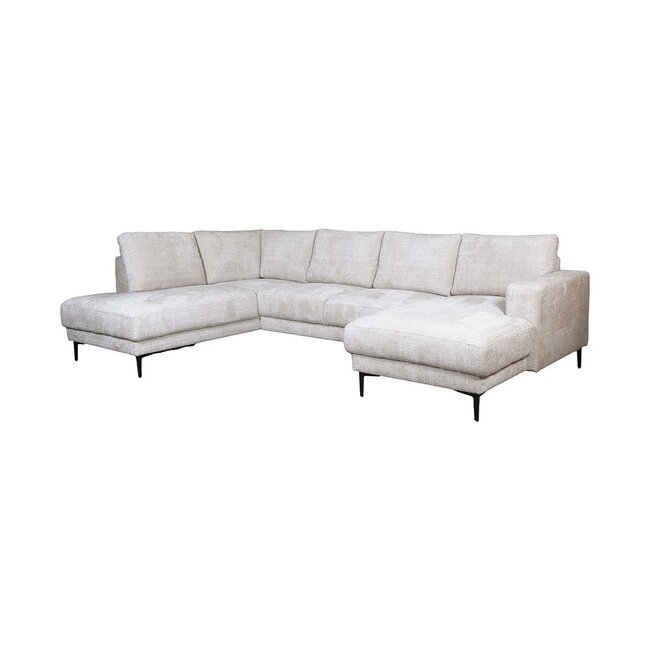 Label51 U bank Luxor Links | Naturel Marbella | Zwart Metaal