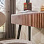 WoonStijl Haltafel / kaptafel Curve 3 lades Acacia Bruin.