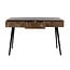 WoonStijl Haltafel / kaptafel Curve 3 lades Acacia Bruin.