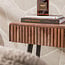 WoonStijl Haltafel / kaptafel Curve 3 lades Acacia Bruin.