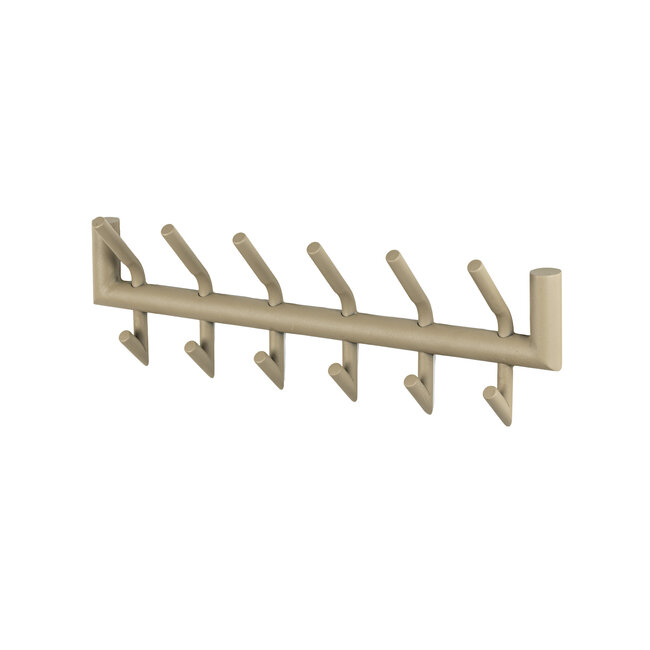 WoonStijl Kapstok Tubo 2x6 haken Drift Beige
