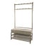 WoonStijl Garderobebank Luno 6+5 haken Beige