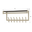 WoonStijl Kapstok Terra roede en hoedenplank 2x7 haken Beige
