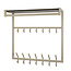 WoonStijl Kapstok Terra hoog roede en hoedenplank 3x7 haken Beige