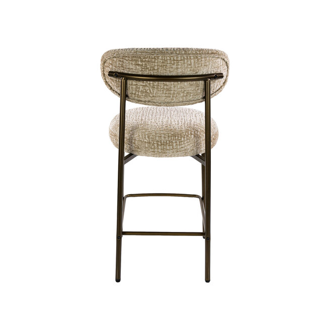 WoonStijl Barstoel Round Cargo zand - frame bruin