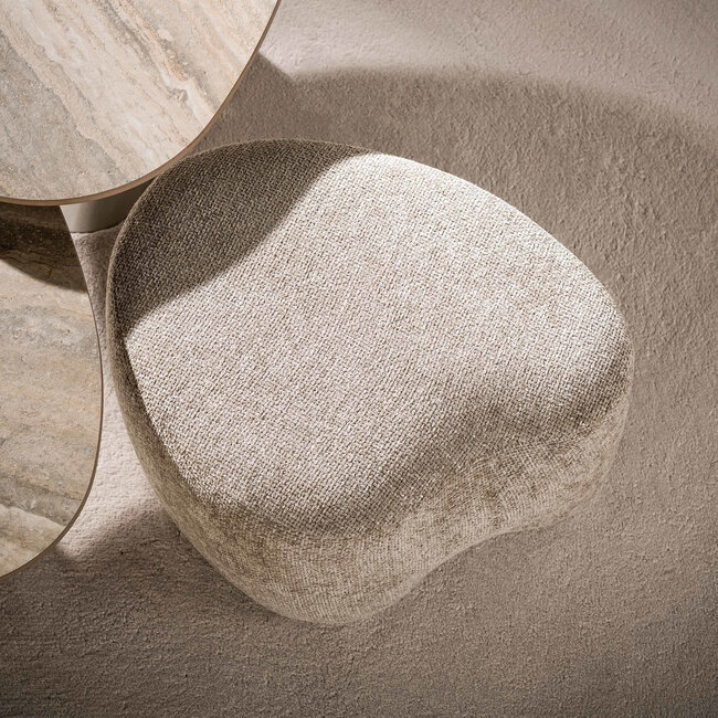 WoonStijl Poef leaf Cargo zand