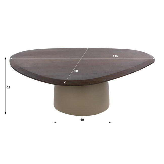 WoonStijl Salontafel Dune driehoekig Beige