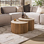 WoonStijl Salontafel Ceramo half rond set van 2 Keramiek travertin