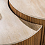 WoonStijl Salontafel Ceramo half rond set van 2 Keramiek travertin