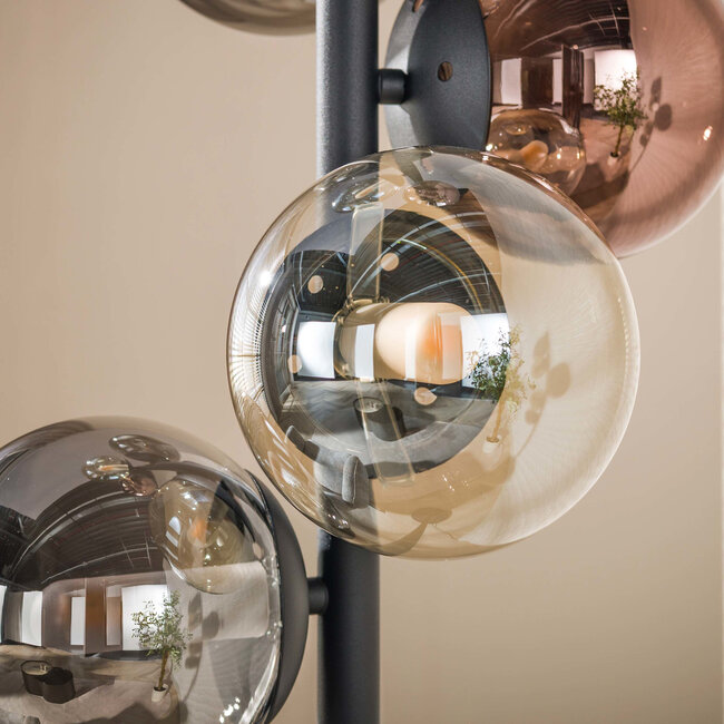 WoonStijl Vloerlamp Orb 6-lichts Zwart
