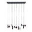 WoonStijl Hanglamp Orb 6+5-lichts Zwart