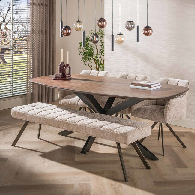 WoonStijl Hanglamp Orb 6+5-lichts Zwart
