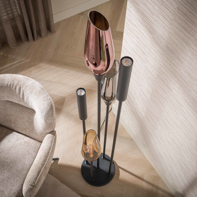 WoonStijl Vloerlamp Cocoon 5-lichts Zwart