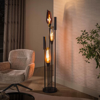 WoonStijl Vloerlamp Cocoon 5-lichts Zwart