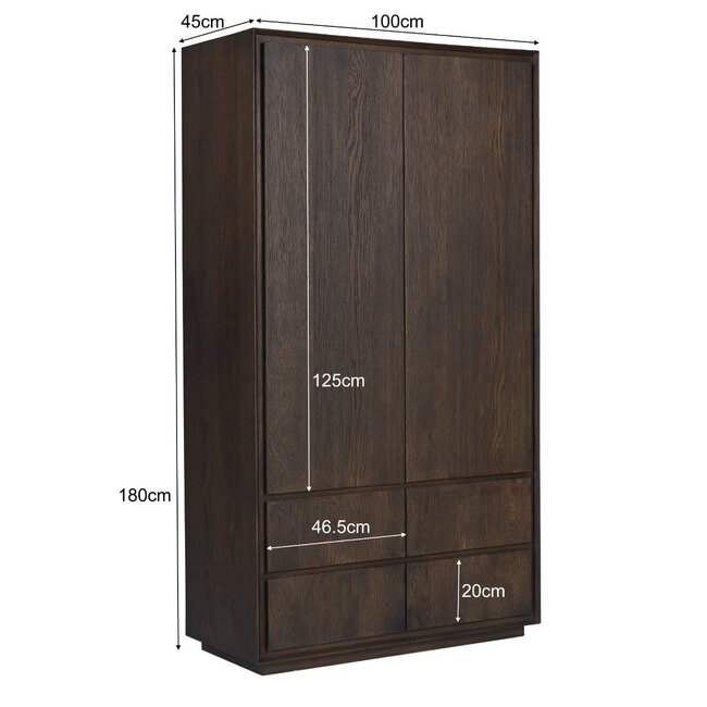 Livingfurn Kast Firato Basalt 100cm