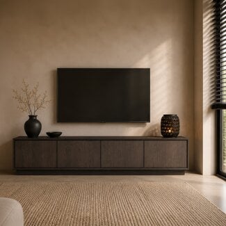 Livingfurn Tv meubel Firato Firato Basalt 220cm