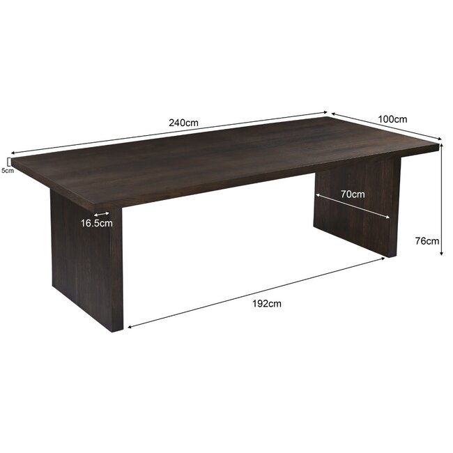 Livingfurn Eettafel Firato Basalt 240cm