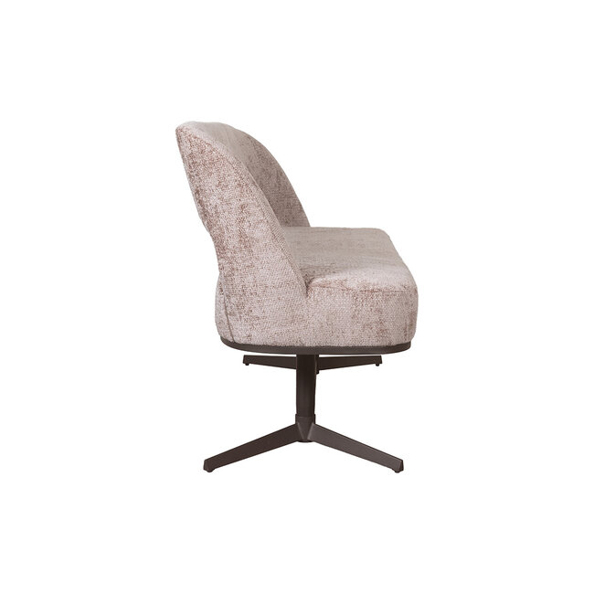 Label51 Eetkamerbanken Port Grimaud - Taupe - Haga - 190 cm | Zwart Metaal