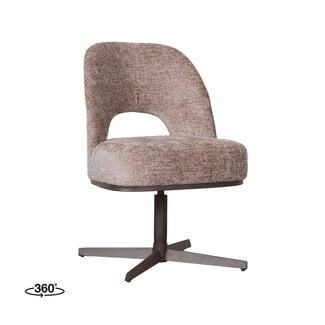 Label51 Eetkamerstoel Port Grimaud - Taupe - Haga - Brons Metaal