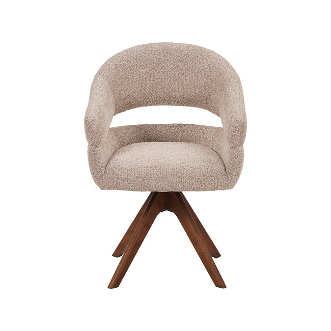 Label51 Eetkamerstoel Sofia - Beige - Superb - Espresso Hout