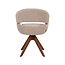 Label51 Eetkamerstoel Sofia - Beige - Superb - Espresso Hout