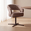 Label51 Eetkamerstoel New York - Taupe - Haga - Brons Metaal