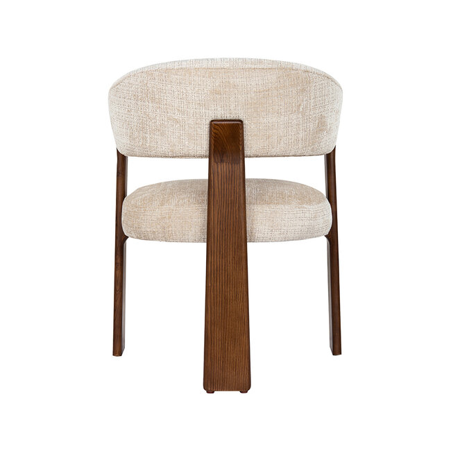 Label51 Eetkamerstoel Nice - Naturel - Cremona - Walnoot Hout