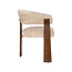 Label51 Eetkamerstoel Nice - Beige - Cremona - Walnoot Hout