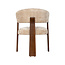 Label51 Eetkamerstoel Nice - Beige - Cremona - Walnoot Hout