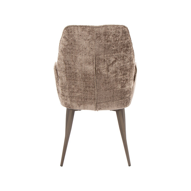 Label51 Eetkamerstoel Mayson - Taupe - Cremona - Zwart Metaal