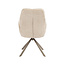 Label51 Eetkamerstoel Jill - Naturel - Cremona - Taupe Metaal