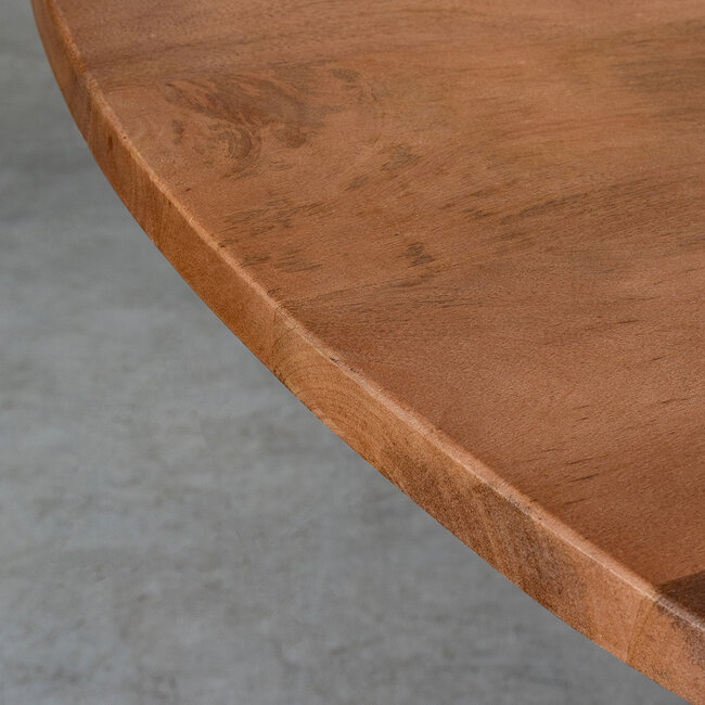 Label51 Eetkamertafel Craft - Nature Smooth - Mangohout - Rond - 130x130 cm