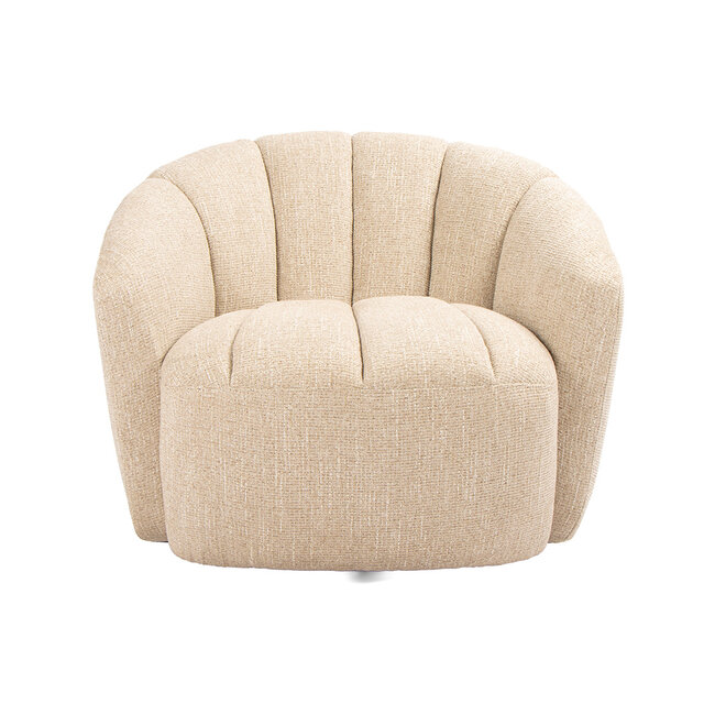 Label51 Fauteuil Marvito - Beige - Rustic Weave - One Size