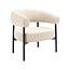 Label51 Fauteuil Delfina – Naturel Royal Boucle | Zwart Metaal