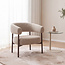 Label51 Fauteuil Delfina – Mushroom Royal Bouclé | Brons Metaal