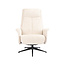 Label51 Draaifauteuil Tumba met Hocker – Naturel Cremona | Zwart Metaal