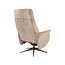 Label51 Draaifauteuil Tumba met Hocker – Taupe Cremona | Brons Metaal