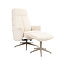 Label51 Draaifauteuil Tumba met Hocker – Naturel Raven | Taupe Metaal