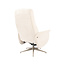 Label51 Draaifauteuil Tumba met Hocker – Naturel Raven | Taupe Metaal