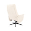 Label51 Draaifauteuil Tumba met Hocker – Naturel Raven | Zwart Metaal
